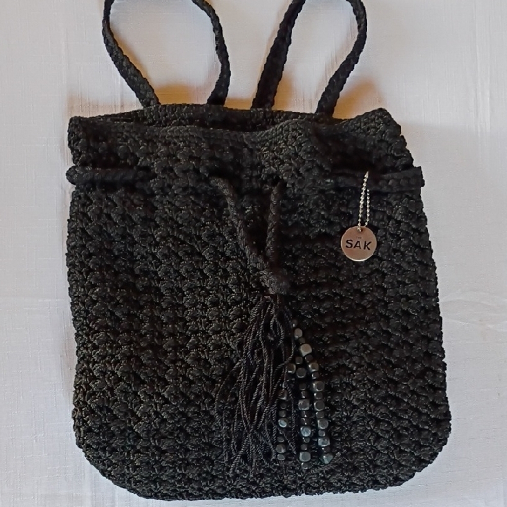 The Sak Black Crochet Backpack - Picture 2 of 10